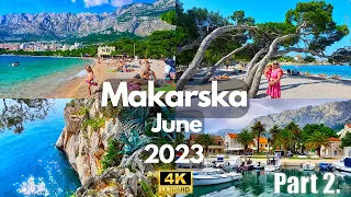 Makarska Dalmatia Croatia 4K UHD Beach and Promenade Summer Walking Tour Part 2