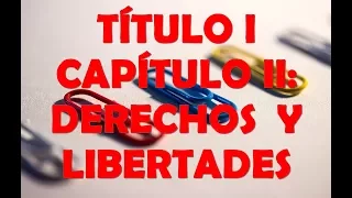 TÍTULO I - CAPÍTULO II: DERECHOS Y LIBERTADES