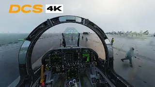 F/A-18C Rain Storm Carrier Take Off and Landing | Amazing Graphics 4K 60FPS DCS World