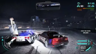 NFS Carbon: challenge series - Nissan Skyline police chase - survive for 12 minuts