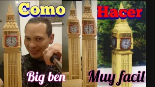 Como hacer Big ben en palitos " reloj Big ben hecho con palitos "