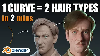 Easy and Fast Realistic Hair in Blender 3D