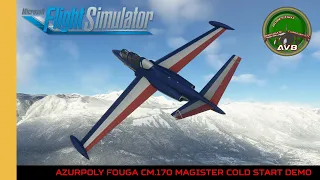 Azurpoly Fouga CM.170 Magister Cold Start Demo | MSFS | FS2020 | Microsoft Flight Simulator