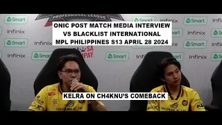 Onic Post Match Interview vs Blacklist Int'l | MPL Philippines S13 April 28 2024