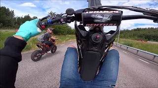 Supermoto Streetriding (CLOSE CALLS, POLICE, CRASHES & STUNTS)