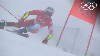 🇨🇭 Odermatt withstands challenging conditions in Alpine Skiing | Men's Giant Slalom | Beijing 2022