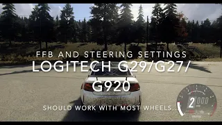 Best Settings! Dirt Rally 2.0 Realistic Logitech g29/G27/G920 Best FFB Steering Settings!