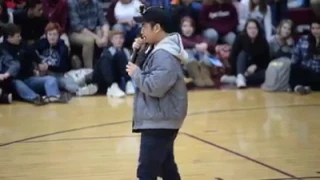 Beatboxing in front of school