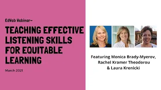 Teaching Effective Listening Skills for Equitable Learning