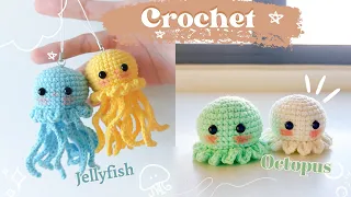 How to Crochet Amigurumi Octopus and Jellyfish - Easy to Make for Keychain | NHÀ LEN