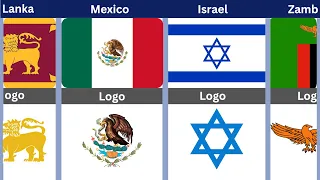 Flag of countries in which logo is present || Logo on flag represent history of country