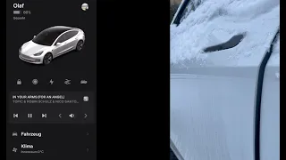 Door handle of Model 3 FROZEN? Do this to enter the car! #shorts