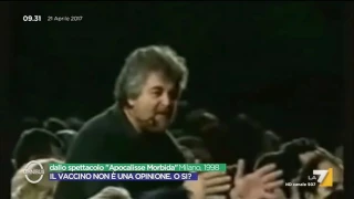 Beppe Grillo sui vaccini in un monologo del 1998