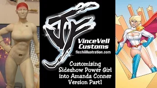 Customizing Sideshow Power Girl into Amanda Conner Version Part1