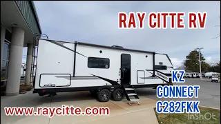 RAY CITTE RV. NEW 2024 KZ CONNECT C282FKK  travel trailer TOUR.