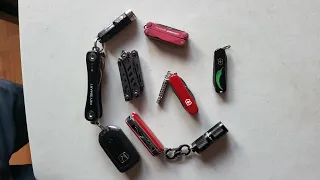 Keychain Multitool Showcase (Leatherman Squirt PS4, Victorinox 580 Nailclip, NexTool, KeySmart Pro)