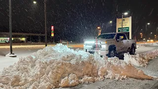 WE GOT HAMMERED WITH 12” OF CONCRETE SNOW IN LATE MARCH! ( EQUIPMENT STRESSED TO THE MAX)