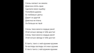 Слёзы капают на землю... lyrics. (каракоке)   Erik - Танго