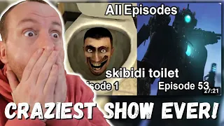WATCHING Skibidi Toilet for the FIRST TIME! (ALL EPISODES 1 - 53 REACTION!)