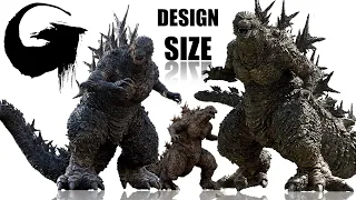 SIZE + DESIGN of The New Godzilla Minus One || Comparison vs Other Godzillas