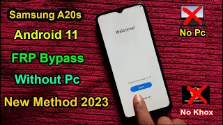 Samsung A20s FRP Bypass Android 11 | A20s FRP | Gmail/Google Account Remove Samsung A207F Without Pc