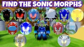 Find The Sonic Morphs! 🦔 ALL BADGE FOUND 20/20 in Roblox