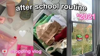 after school routine 2021 | shopping vlog and night routine