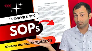 SOP mistakes that lead to straight REJECTION || MS and PhD applicants MUST know these