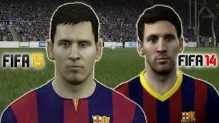 FIFA 15 vs FIFA 14 BARCELONA FACE COMPARISON (Newest Faces)