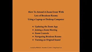 How to Zoom for Computer Users -- Navigating Breakout Rooms