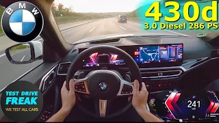 2023 BMW 430d Gran Coupe xDrive 286 PS TOP SPEED GERMAN AUTOBAHN DRIVE POV