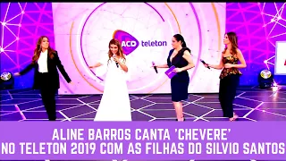 Aline Barros canta 'Chevere' e filhas do Silvio Santos dançam a Coreografia