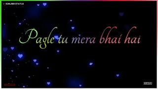 Pagle Tu Mera Bhai Hai Song | Black Screen WhatsApp Status | New Song  Status | Brother Friendship |