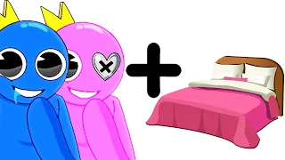 Blue and Pink + Bed = ??? Roblox Rainbow Friends Animation