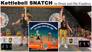 Kettlebell Snatch by Denis (24kg/ 258rp) and Ola Vasileva (8kg/ 249rp) at Peru Championship 2022