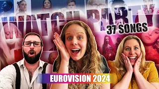 Americans React To Eurovision 2024 - ALL SONGS