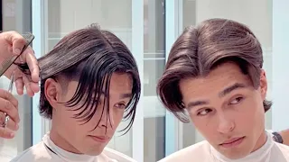 Corte librito coreano Elegante | Proceso y Final increíble😱 #tutorial #cortedepelo #hair #kpopn