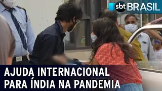 Novo epicentro da pandemia da Covid-19, Índia recebe ajuda internacional | SBT Brasil (26/04/21)