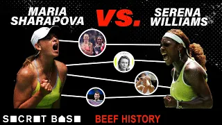 The Serena vs Sharapova beef involves boyfriend rumors, odd book quotes, and a very lopsided rivalry