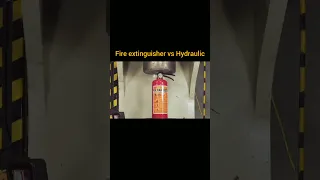 Fire extinguisher vs Hydraulic #hydraulicmachine #hydraulicpress #hydraulic #short