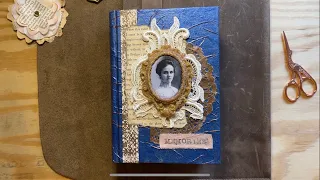 Memories Junk Journal Flip Through with Victorian Portraits Cutouts and Ephemera