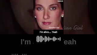 Celine Dion "I'm alive" song short video with lyrics