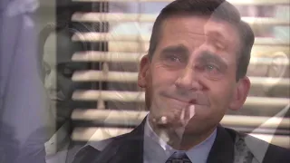 michael scott leaving the office but with sad music