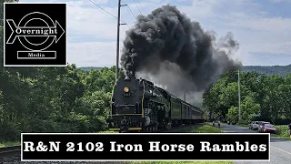 (4K) Reading 2102 Leads the Iron Horse Rambles Excursion July 2, 2022