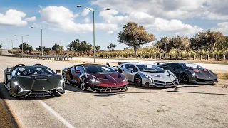 Forza Horizon 5 Drag race: Lamborghini Sian vs Centenario vs Veneno vs Sesto Elemento