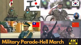 Hell March - East Asian Military Parade Compilation (4K UHD)