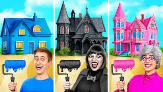 One Colored House Challenge with Vampire | Funny Challenges by Multi DO Smile