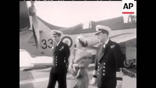 QUEEN MOTHER VISITS ARK ROYAL - NO SOUND