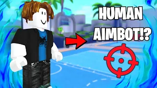 I Pretended To Use AIMBOT In HOOPZ!? 😱 (ROBLOX BASKETBALL)