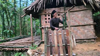 The old woman built a chicken coop to raise livestock